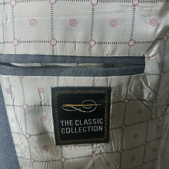 THE CLASSIC COLLECTION MENS 40XL BLAZER GRAY 2 BUTTONS S-147 - Picture 7 of 8